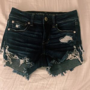 American Eagle dark wash jean shorts